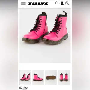 DR. MARTENS Junior 1460 Lace Up Girls pink  Boots size 3