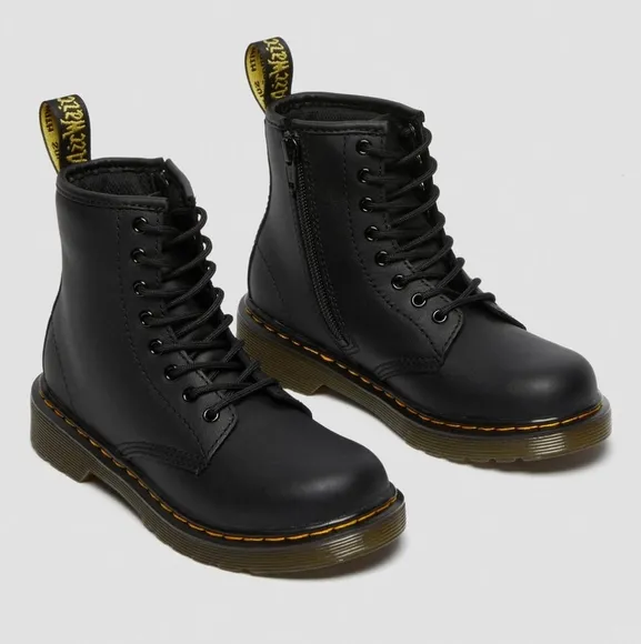 Dr. Martens Junior 1460 Softy T Leather Lace Up Booths (Youth Sz 4)