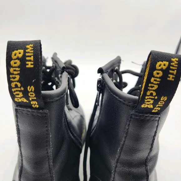 Dr. Martens Junior 1460 Softy T Leather Lace Up Boots Kids Size 3 Black
