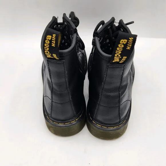Dr. Martens Junior 1460 Softy T Leather Lace Up Boots Kids Size 3 Black