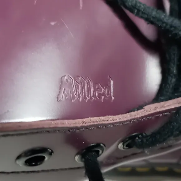 Dr. Martens Leather Ankle Boots 10072 - Purple Plum - Size 6
