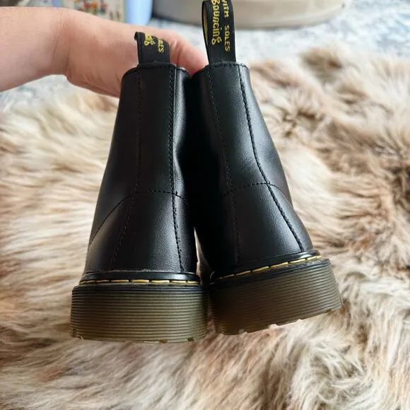 Dr. Martens Luana Black Combat Boots Chunky Lug Sole Lace-Up Style Size 7
