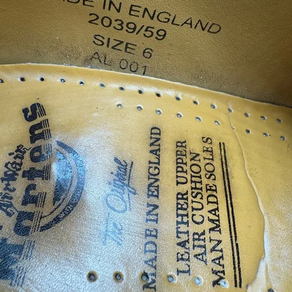 Dr Martens monk strap made in England vintage Slip-On leather loafers W8 2039