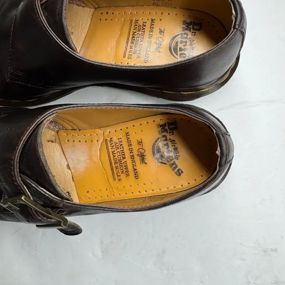 Dr Martens monk strap made in England vintage Slip-On leather loafers W8 2039