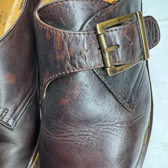 Dr Martens monk strap made in England vintage Slip-On leather loafers W8 2039