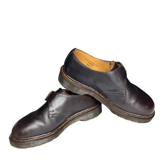 Dr Martens monk strap made in England vintage Slip-On leather loafers W8 2039