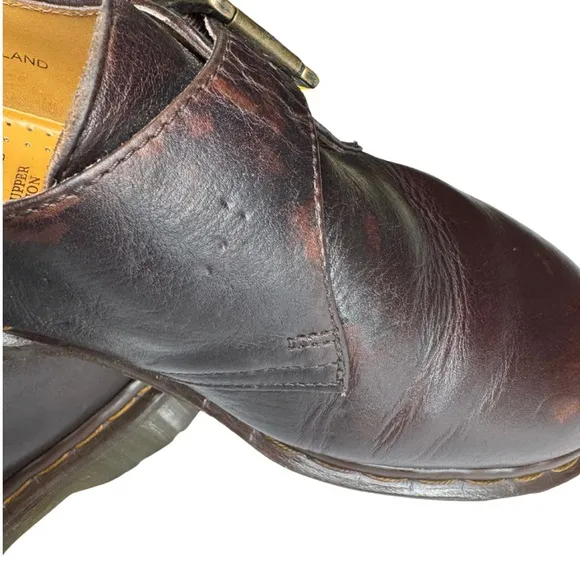 Dr Martens monk strap made in England vintage Slip-On leather loafers W8 2039