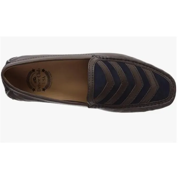 Driver Club USA Men's Leather Malibu Driver Loafer, Brown/Red, Size 8