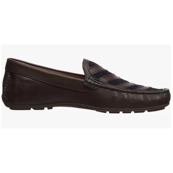 Driver Club USA Men's Leather Malibu Driver Loafer, Brown/Red, Size 8