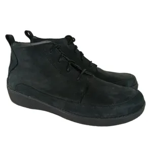 Duluth Trading Women's SZ 9.5 Seneca Falls Laced Ankle Boot Black Leather 21911