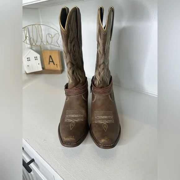 Durango Americana USA Western Cowboy Boots Buckle Embroidered Women - Size 9.5M
