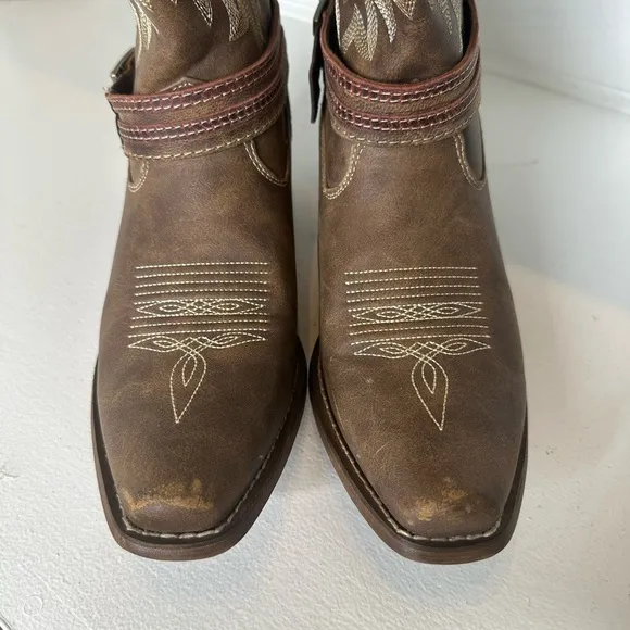 Durango Americana USA Western Cowboy Boots Buckle Embroidered Women - Size 9.5M