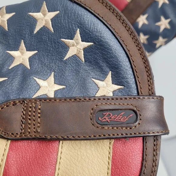 Durango Rebel American Flag 12” Western Cowboy Boot DK Brown DB5554 Mens Sz 12 D