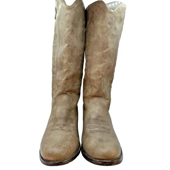 Durant Cowboy Boots Women's 10  2&quot; Heel Cowgirl Western Embroidered Zip