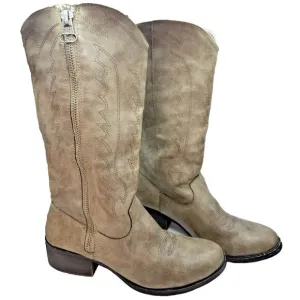 Durant Cowboy Boots Women's 10  2&quot; Heel Cowgirl Western Embroidered Zip