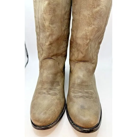 Durant Cowboy Boots Women's 10  2&quot; Heel Cowgirl Western Embroidered Zip
