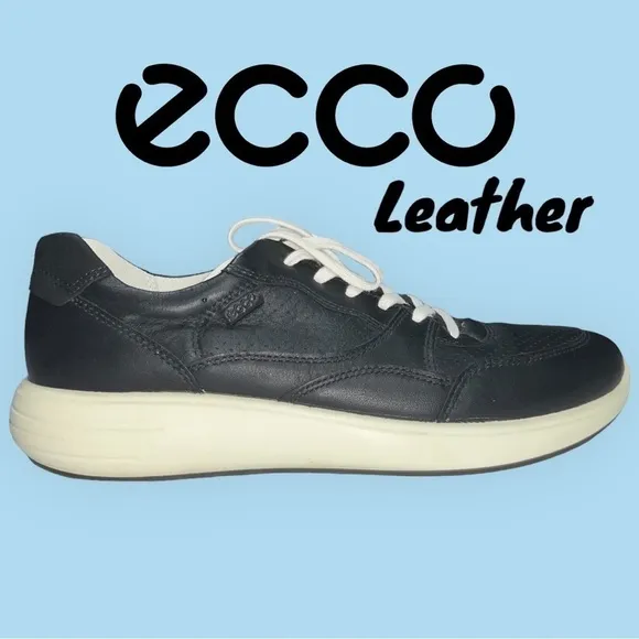Ecco (EUC) Scandinavian design, Leather Sneakers Size 10