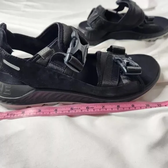 Ecco ExoWrap Mens Black Sandals Size 10 10.5