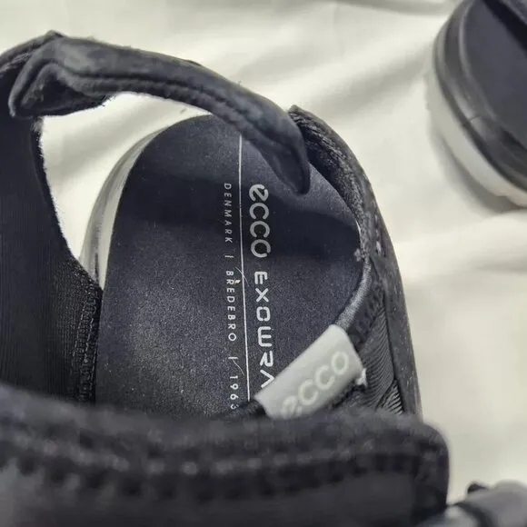 Ecco ExoWrap Mens Black Sandals Size 10 10.5