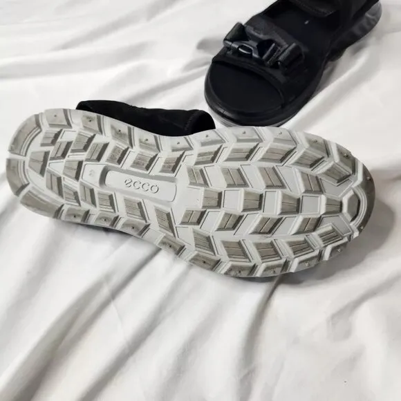 Ecco ExoWrap Mens Black Sandals Size 10 10.5