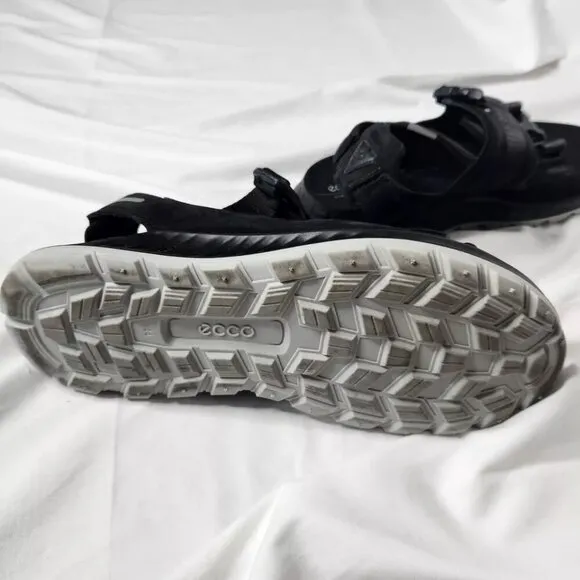 Ecco ExoWrap Mens Black Sandals Size 10 10.5