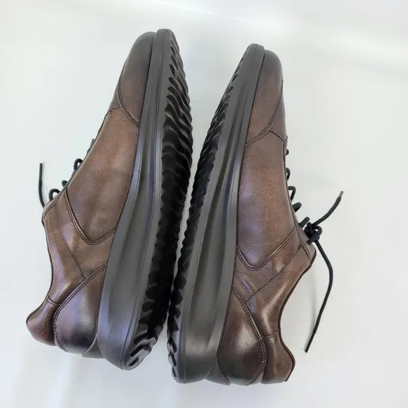ECCO Leather Aquet Tie Oxford Mens Sz 14