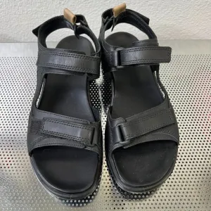Ecco Men's  Black Leather Offroad 2.0 Sandals Double Strap Size US 6-6.5 EU 40