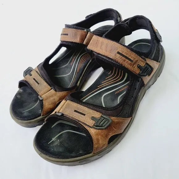 ECCO Men's Brown Yucatan Athletic Sport Hiking Walking Sandals - 47 (US 13/13.5)