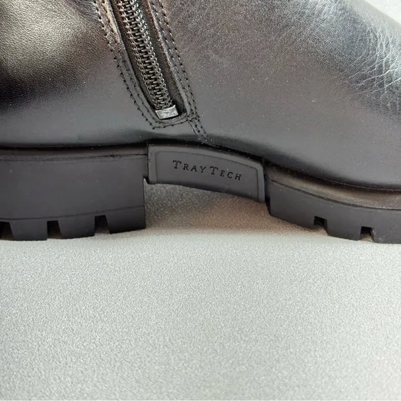 ECCO Modtray Black Leather Zip-Up Ankle Boots EU 37 NWOT