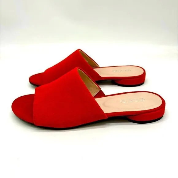 Ecco Peep Toe Slides