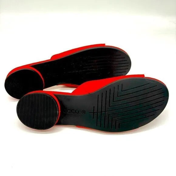 Ecco Peep Toe Slides