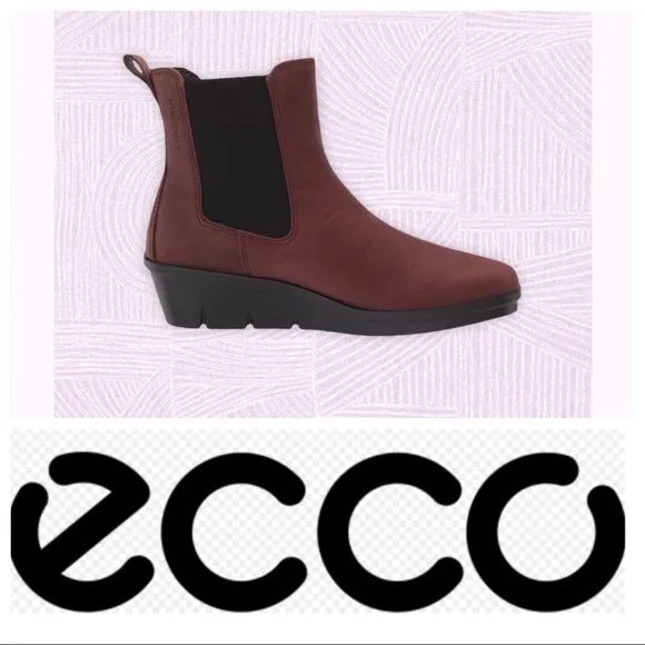 ECCO Skyler Wedge Chelsea Boots Sz 41/10-10.5
