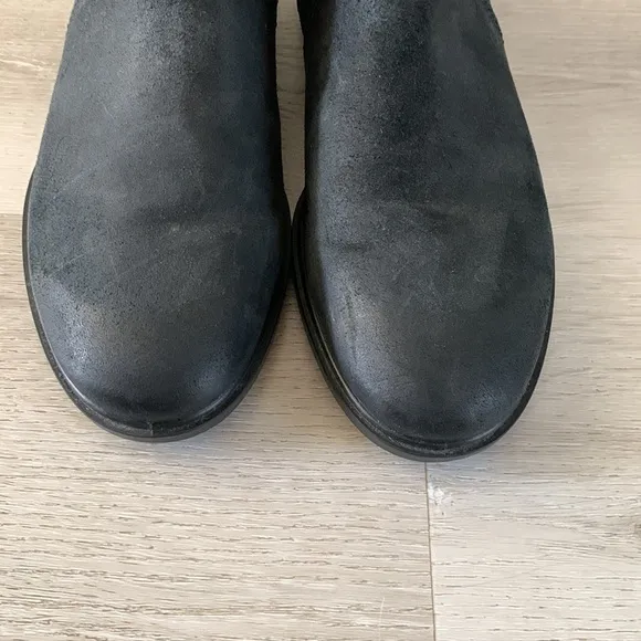 Ecco Touch 15 Suede Chelsea Boots Ankle size 8 leather zipper black
