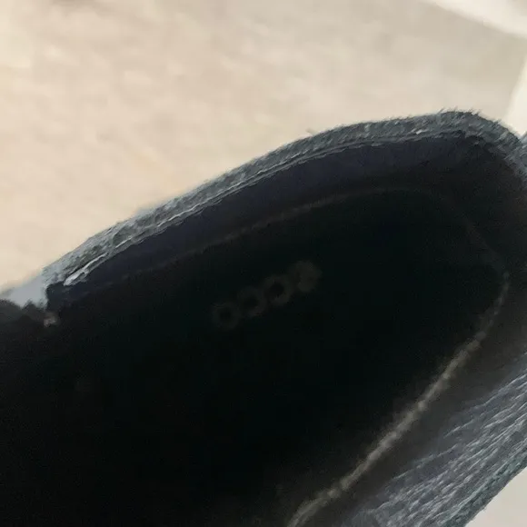 Ecco Touch 15 Suede Chelsea Boots Ankle size 8 leather zipper black