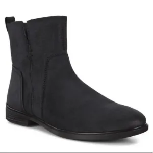 Ecco Touch 15 Suede Chelsea Boots Ankle size 8 leather zipper black