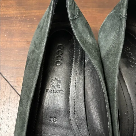 ECCO Touch Ballerina 2.0 Women's Black Leather Flat EU 38 US‎ 7 / 7.5 Snakeskin