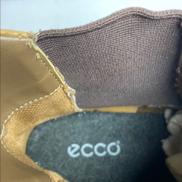 Ecco Women’s Brown Chelsea Sartorelle Boots with Distressed Leather &amp; Side Gores