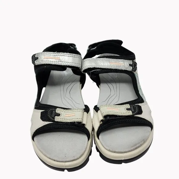 ECCO Womens Sport Offroad Sandals Size 42 US 11/11.5 Black Silver
