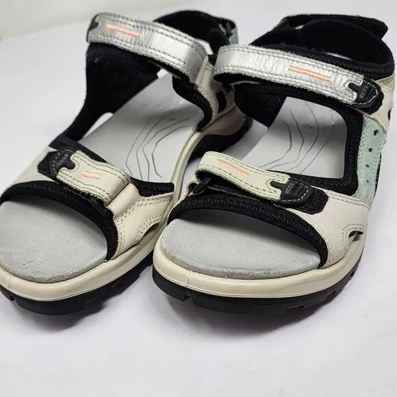 ECCO Womens Sport Offroad Sandals Size 42 US 11/11.5 Black Silver