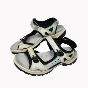 ECCO Womens Sport Offroad Sandals Size 42 US 11/11.5 Black Silver