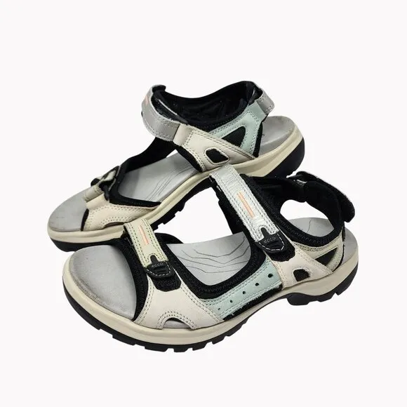 ECCO Womens Sport Offroad Sandals Size 42 US 11/11.5 Black Silver