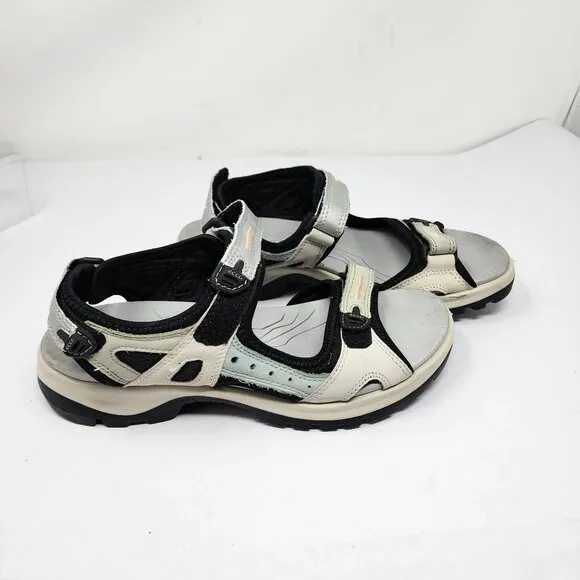 ECCO Womens Sport Offroad Sandals Size 42 US 11/11.5 Black Silver
