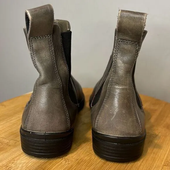 Ecco Women's Touch 15 Danish Design Leather Chelsea Boots Gray/Black Size 4-4.5