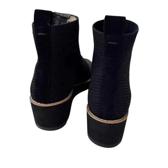 Eileen Fisher London Knit Wedge Ankle Boot Booties Black Size 9.5 NWT