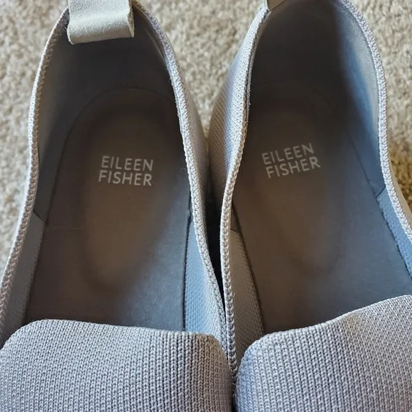 Eileen Fisher Womens Knit Slip-on Sneaker Gray Size 10