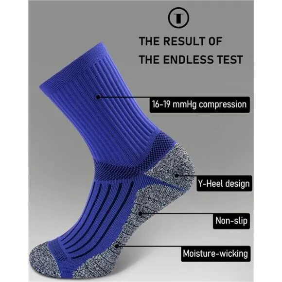 Elite Cushioned Compression Mid-crew Socks 4-Pack for Youth Women Men
