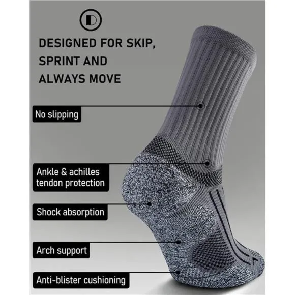 Elite Cushioned Compression Mid-crew Socks 4-Pack for Youth Women Men