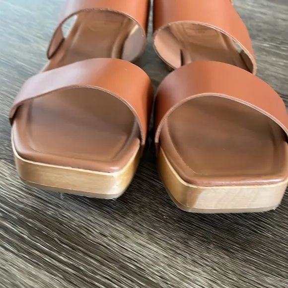 Emerson Fry Clog Low Sandals Women’s Size 8.5 Tuckernuck Cognac Leather Brown