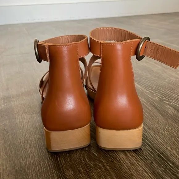 Emerson Fry Clog Low Sandals Women’s Size 8.5 Tuckernuck Cognac Leather Brown