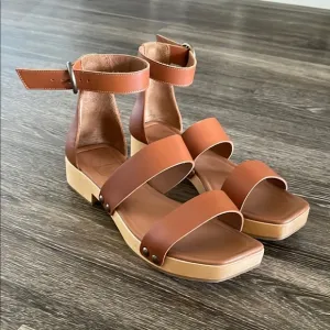 Emerson Fry Clog Low Sandals Women’s Size 8.5 Tuckernuck Cognac Leather Brown